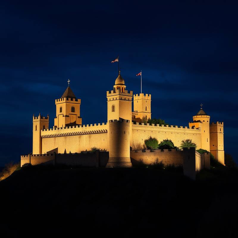 El Alcázar de Segovia, un castillo medieval con torres y murallas, dominando el paisaje castellano.