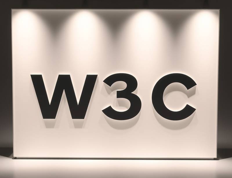 Logo de la W3C, Consorcio World Wide Web