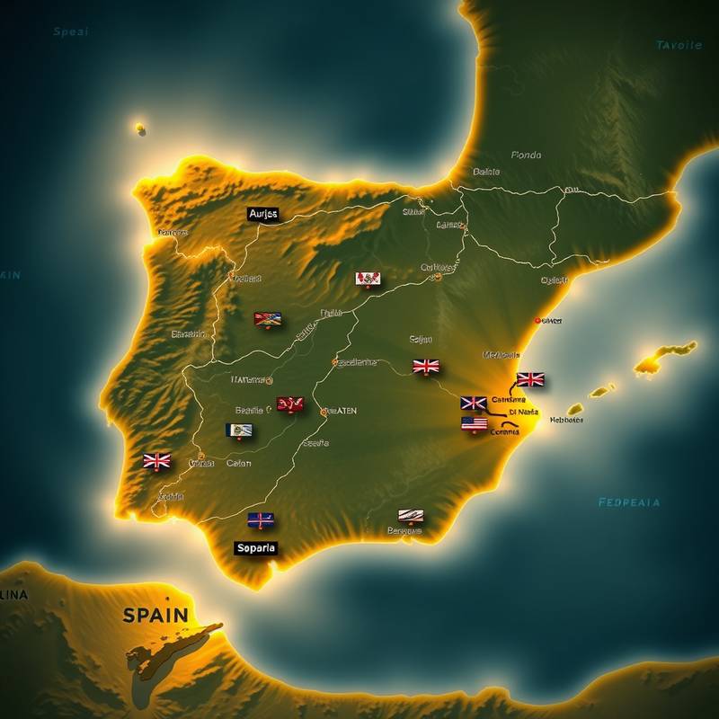 Mapa de España mostrando la expansión de Localizaciones de Cine Ibéricas a diferentes regiones en 2015.
