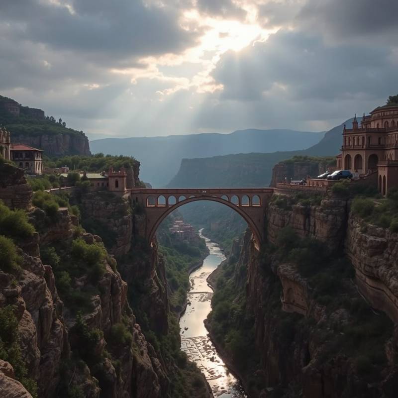 Puente Nuevo de Ronda, Málaga, con vistas impresionantes del desfiladero del Tajo.